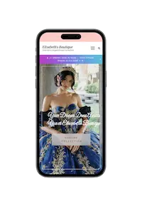 Elizabeth's Boutique website on mobile phone