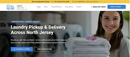 Lucy's Wash and Fold website preview